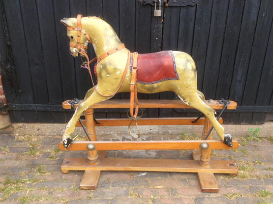 sporty boy rocking horse