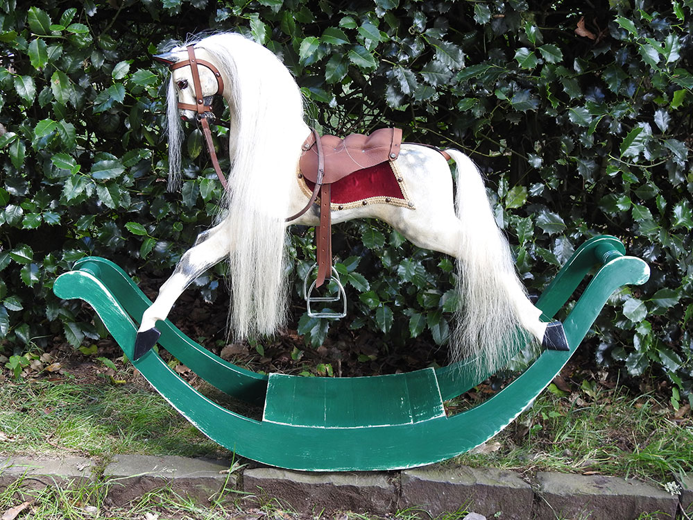 Rocking Horse Works Small Antique Replica on Bows